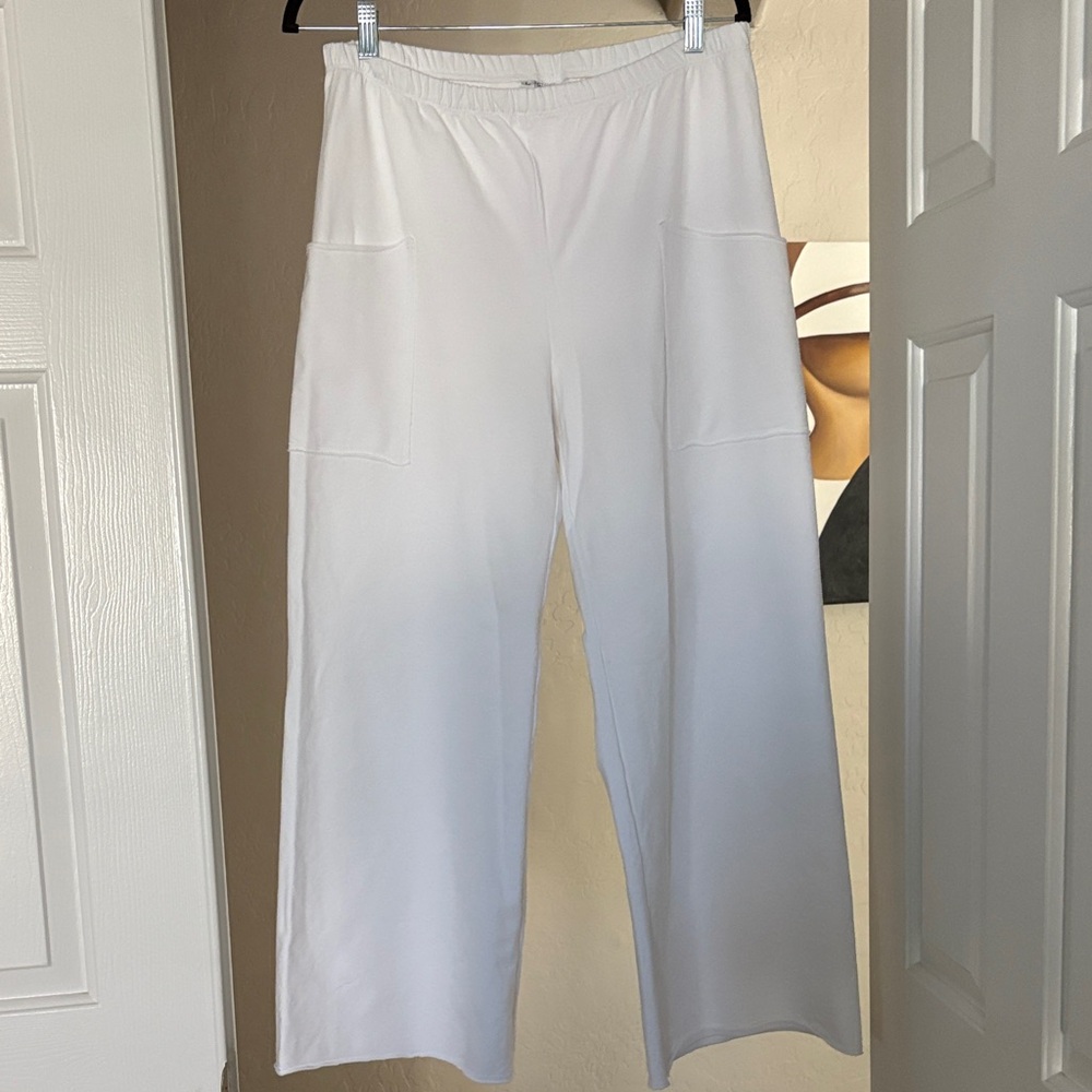Chic White Wide Leg Women's Pants #1